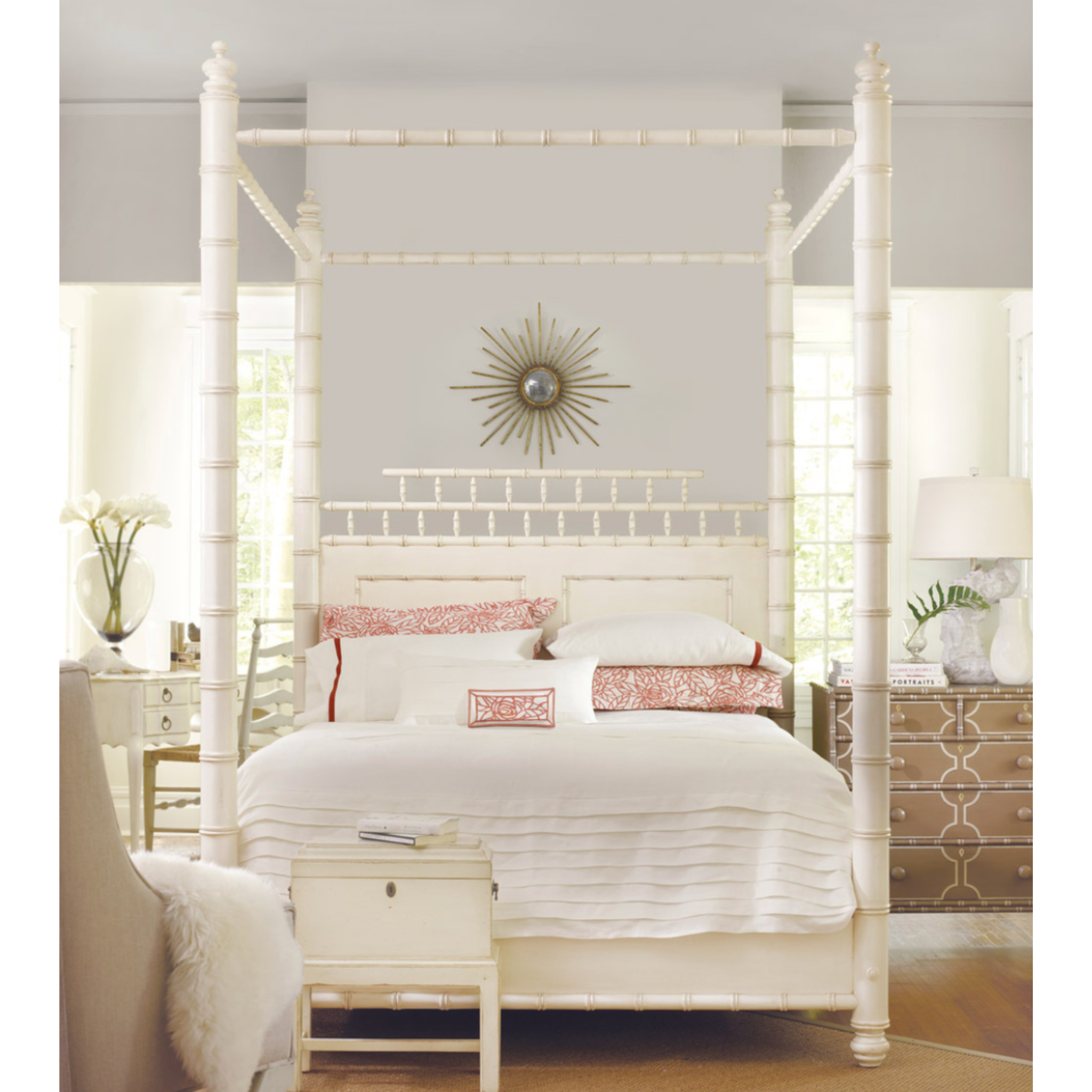 Bamboo 4 poster online bed
