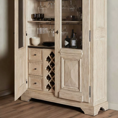Lennon Pine Wood Bar Cabinet