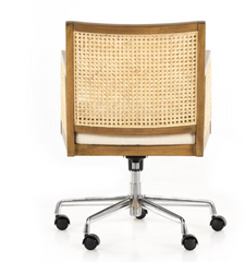 Aveda Straight Back Rattan Desk Arm Chair - Natural