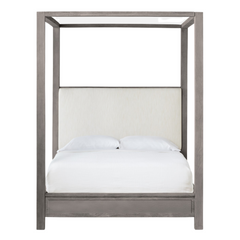 Augustine Beach House Canopy Bed - Light Grey