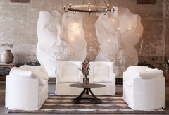 Sardinia Studio Slipcovered 72in Curved Sofa