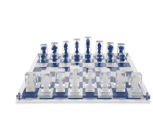 Acrylic Chess Set - Dark Blue