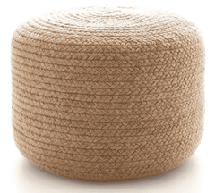 Braided Natural Indoor/Outdoor Pouf Pouf 