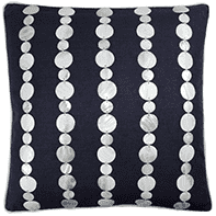 Mother of Pearl Shell Linen Pillow (Navy) Pillow 22