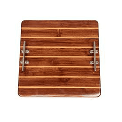Handcrafted Square Wood Plank Tray Entertaining 