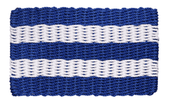Rope Doormat - Blue & White Shoreline Stripe