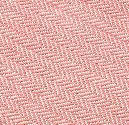 Herringbone Coral Woven Cotton Rug Rug 2'x3' 