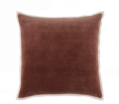 Gehry Velvet/Linen Decorative Pillow - Russet
