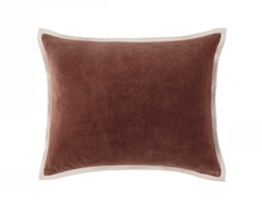 Gehry Velvet/Linen Decorative Pillow - Russet
