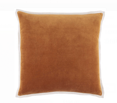 Gehry Velvet/Linen Decorative Pillow - Caramel