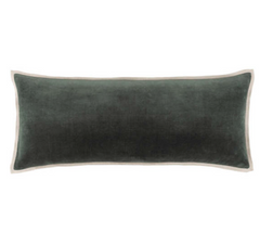 Gehry Velvet/Linen Decorative Pillow - Everglade