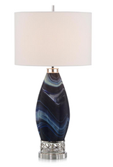 Aurora Navy Swirl Table Lamp