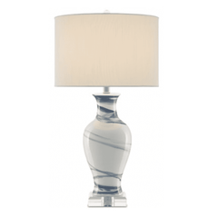 Bellport Navy & White Table Lamp Lamp 