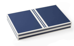 Lacquer Backgammon Set in Blue & White Game 