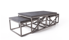 Cairo Nesting Cocktail Table in Milli Grey