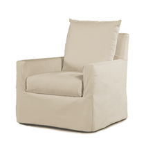Captiva Outdoor Slipcovered Swivel Lounge Chair