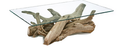 Hampton Driftwood Coffee Table Base for Rectangular Top - Multiple Size Options