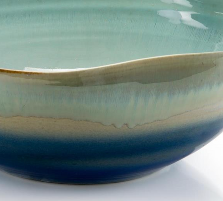 Free Form Bowl in New England Blues Decor 