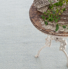 Honeycomb French Blue/Ivory Woven Rug