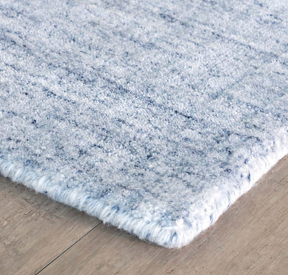 Nordic Blue Loom Knotted Rug