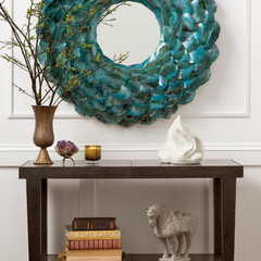 Oyster Shell Petal Round Mirror - Finish Options