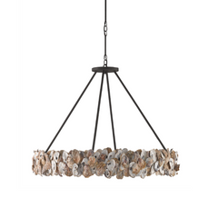 Oyster Shell Round Halo Chandelier