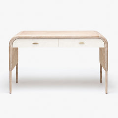 Leighton Whitewash Shagreen Desk - Two Sizes