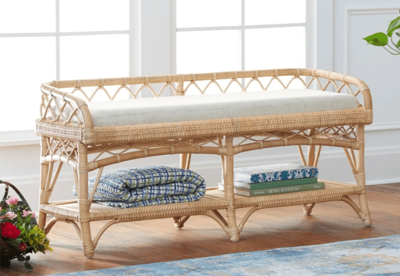 Coastal Benches | Woven, Upholstered & Wood Benches – Our Boat House