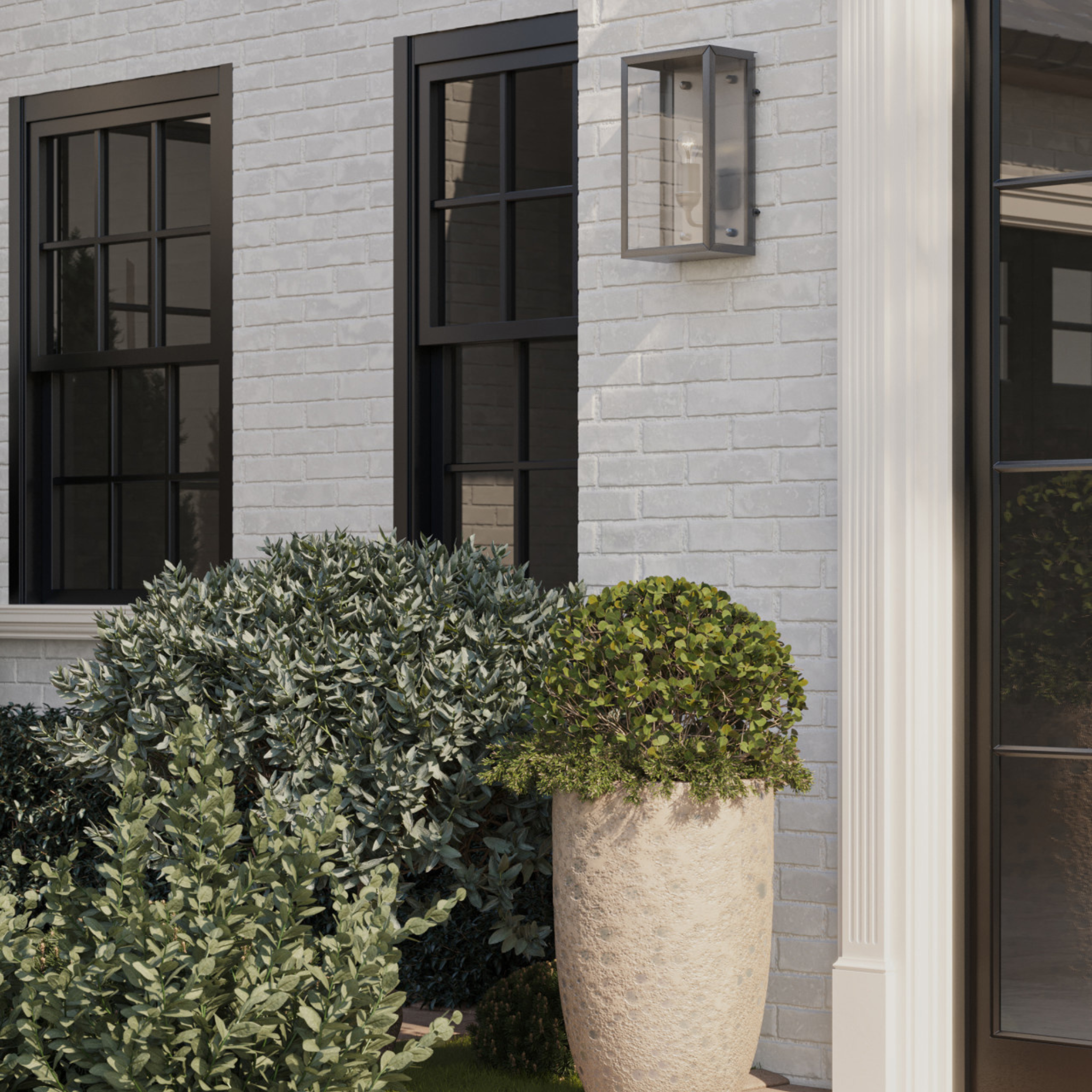 Asbury Silver Outdoor Wall Sconce