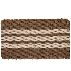 Rope Doormat - Beige & Palomino Farmhouse Stripe