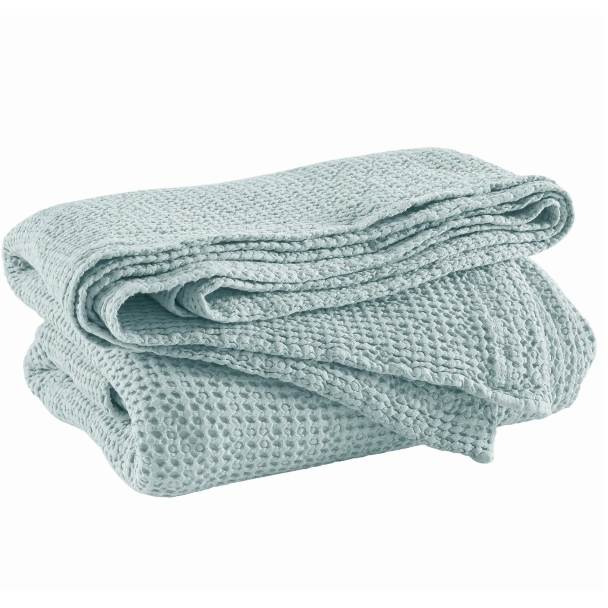 Bubble Matelassé Coverlet - Sky