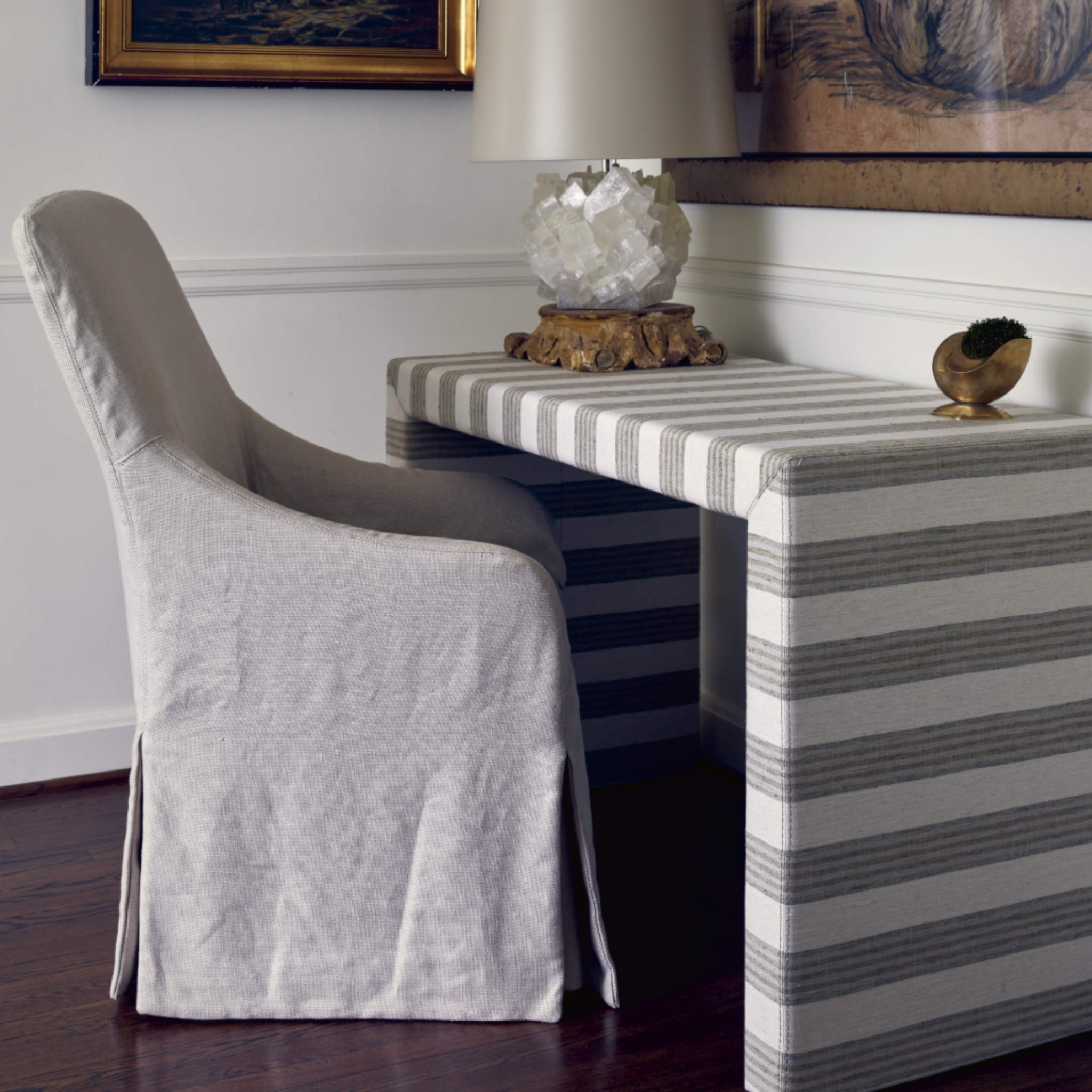 Carmel-By-The-Sea Slipcovered Dining Arm Chair