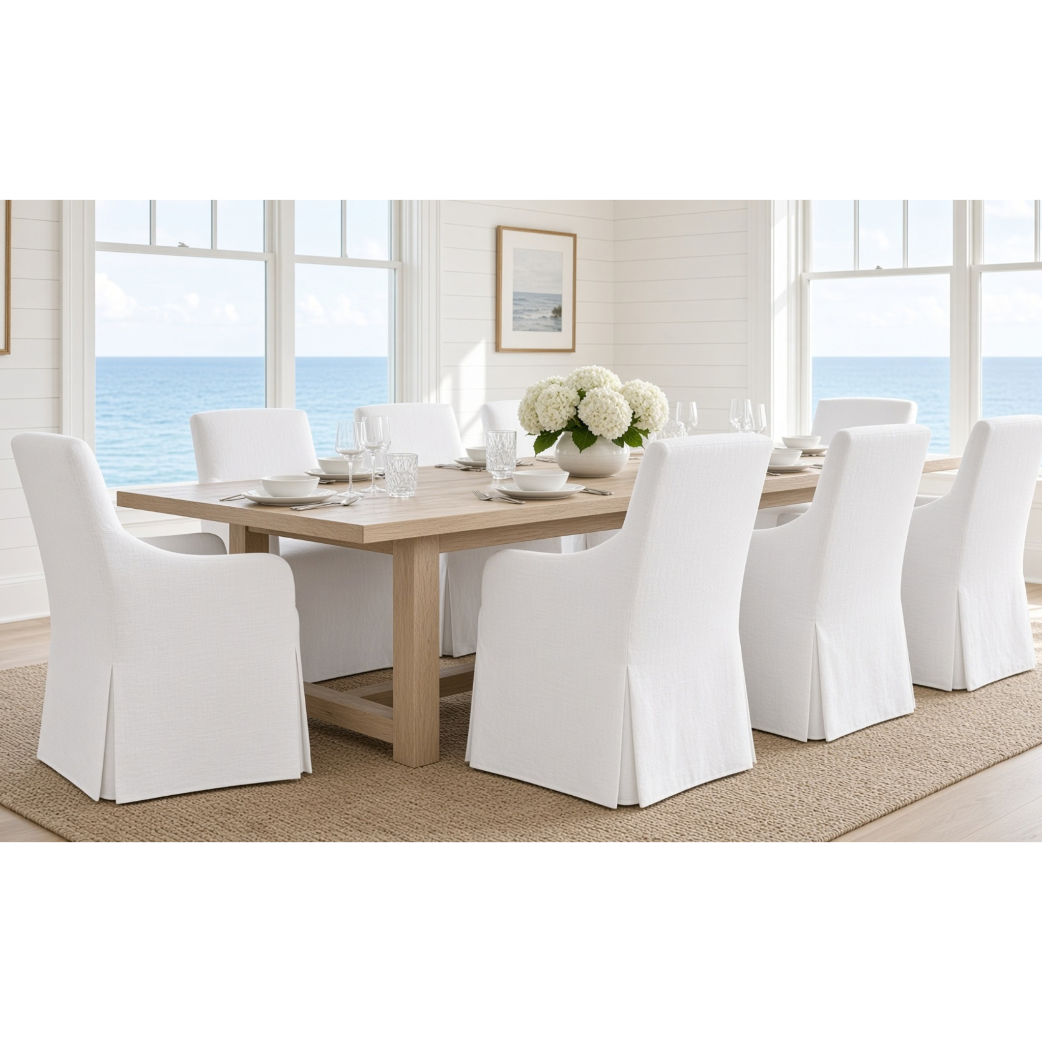 Carmel-By-The-Sea Slipcovered Dining Arm Chair