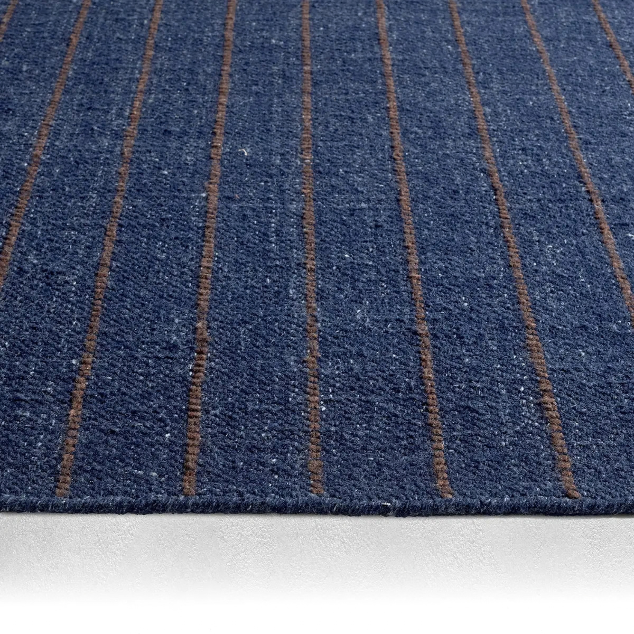 Cliffton Blue Striped Performance Rug