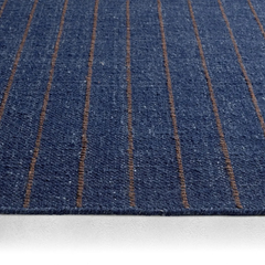 Cliffton Blue Striped Performance Rug