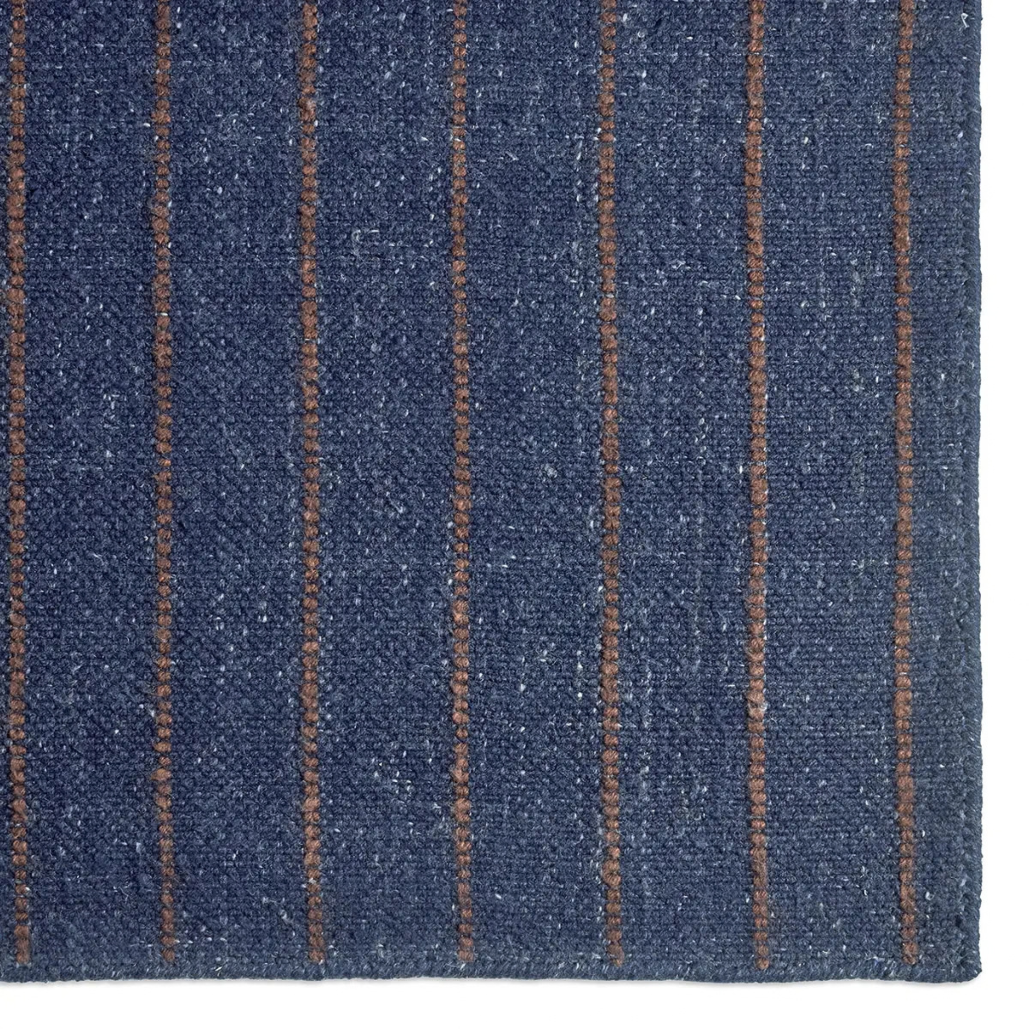 Cliffton Blue Striped Performance Rug