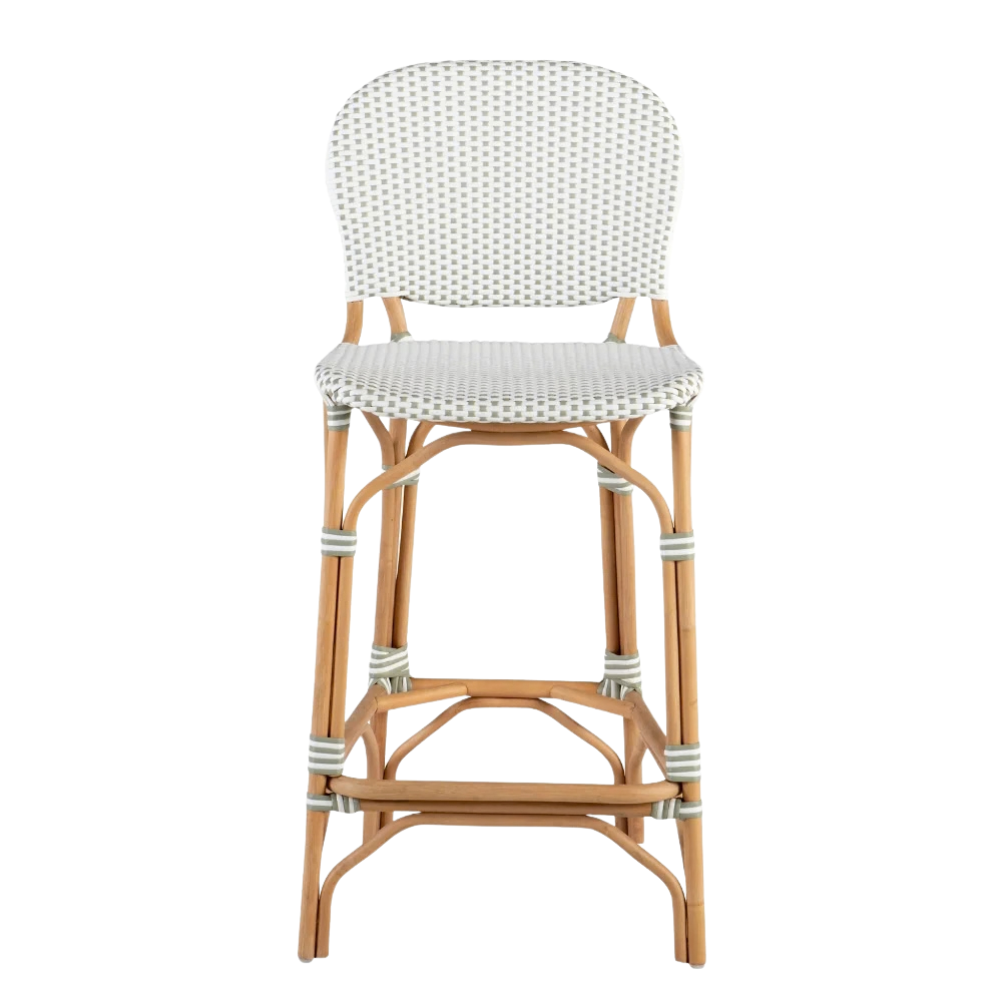 Florence Bistro Counter Stool - White & Sage