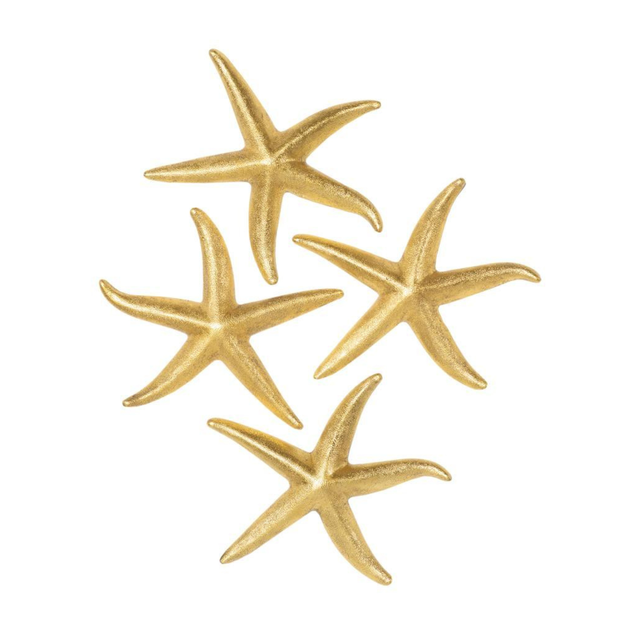 Gold Starfish Wall Art Set - Three Sizes
