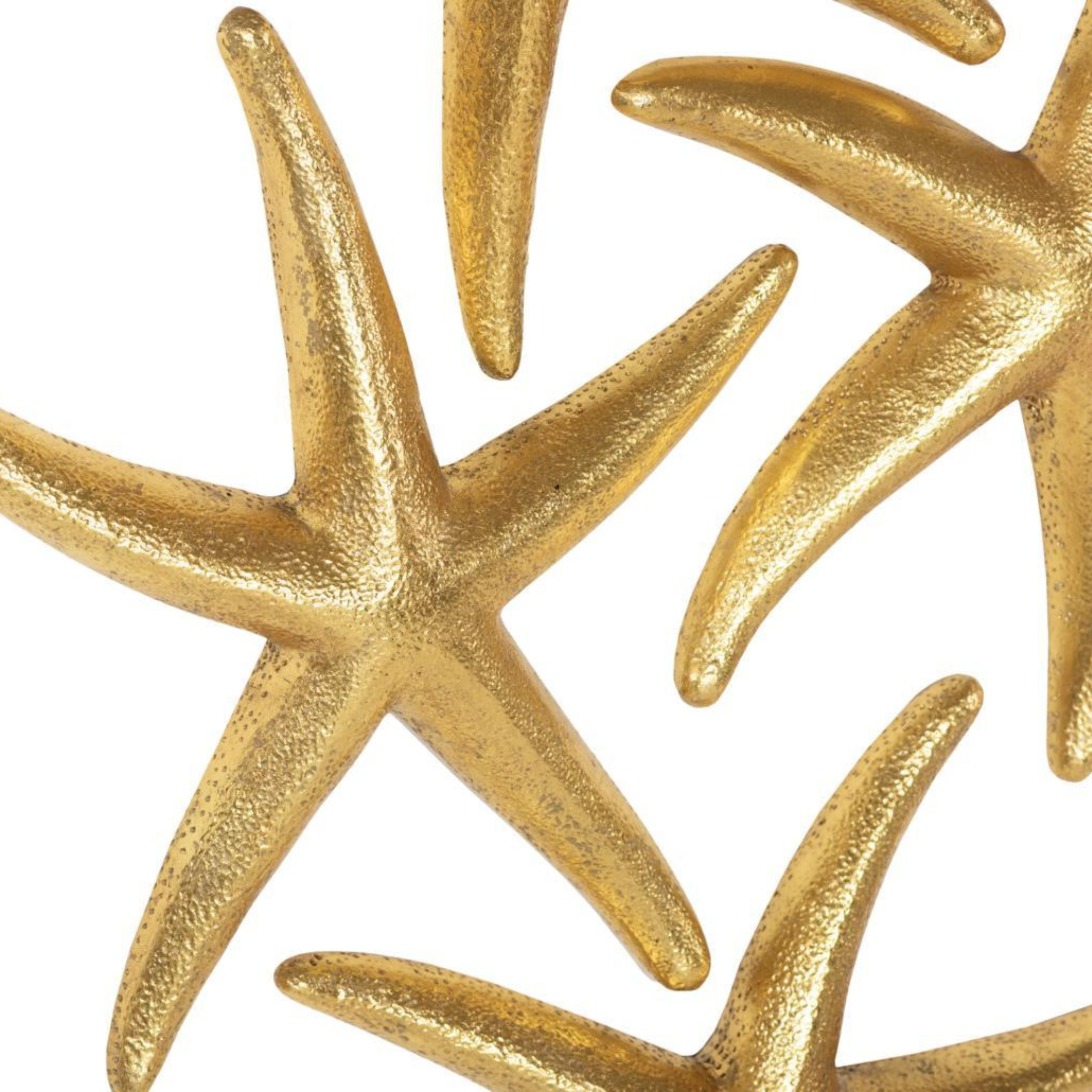 Gold Starfish Wall Art Set - Three Sizes