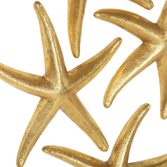 Gold Starfish Wall Art Set - Three Sizes