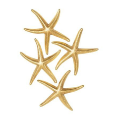 Gold Starfish Wall Art Set - Three Sizes