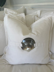 Tahiti White Decorative Shell Pillow