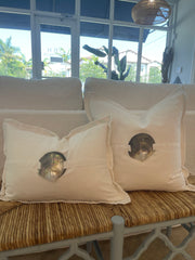 Tahiti White Decorative Shell Pillow