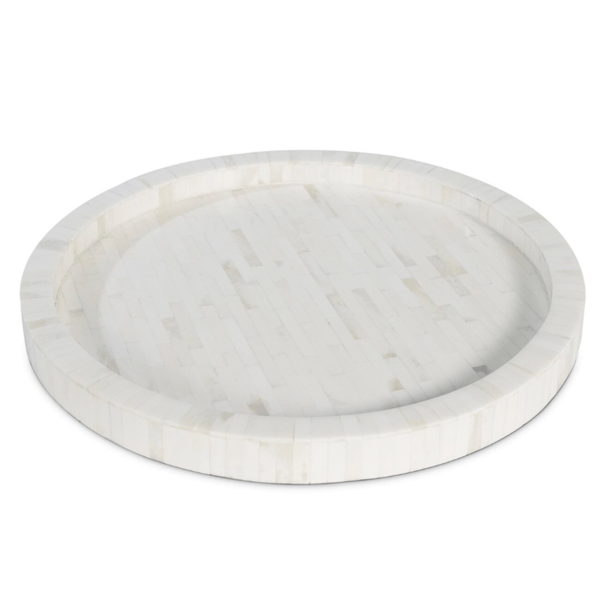 Capri Bone Round Tray