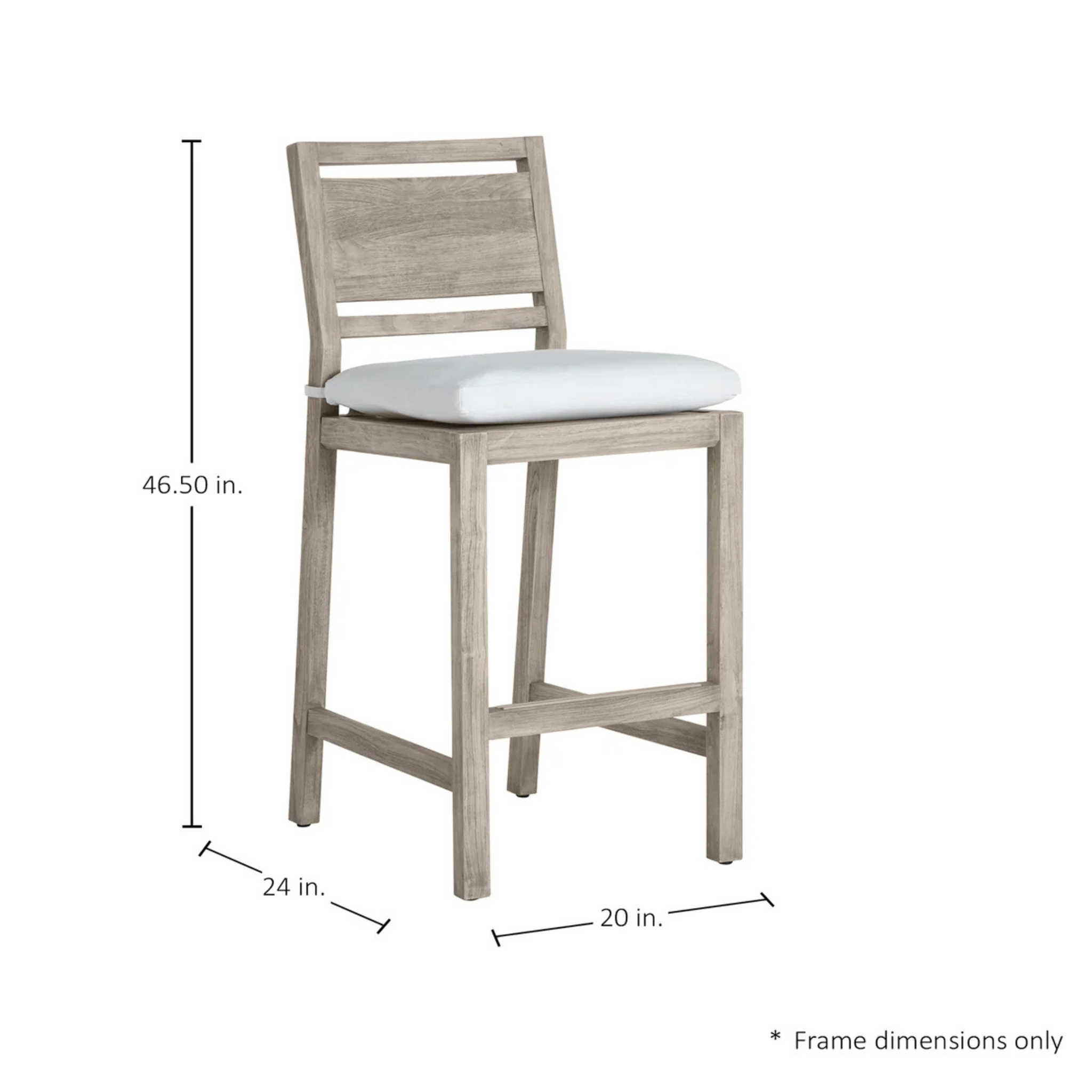 Laguna Bar Stool - Oyster Teak