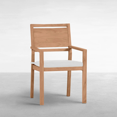 Laguna Dining Arm Chair - Natural Teak