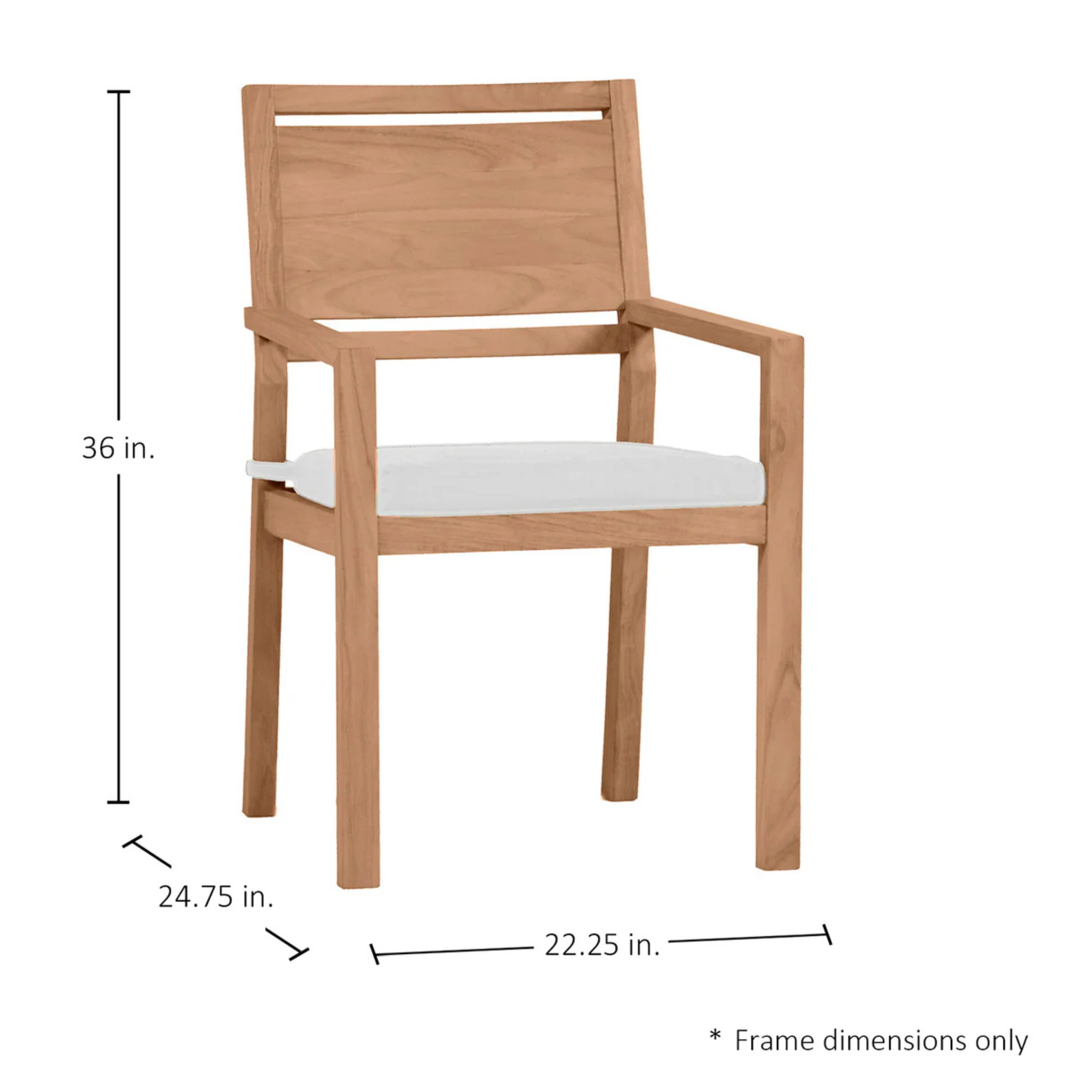 Laguna Dining Arm Chair - Natural Teak