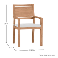 Laguna Dining Arm Chair - Natural Teak
