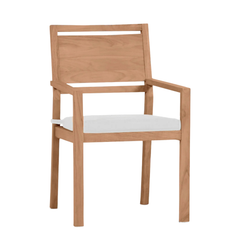 Laguna Dining Arm Chair - Natural Teak