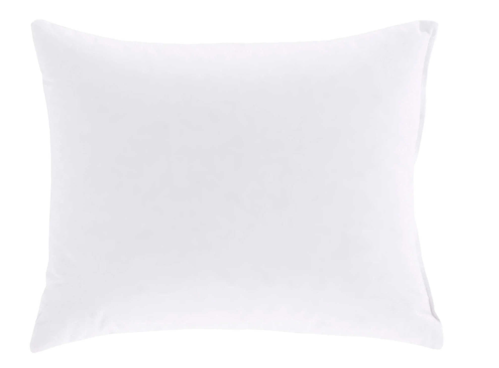 White pillow insert on a white background for Our Boat House pillow covers.